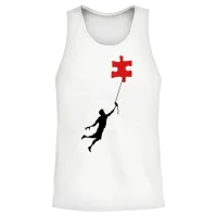 Floating Puzzle Unisex Tank Top - White – 2