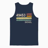 Retro 49453 Dickel Vintage Gemeinde Plz Unisex Tank Top in Navy - 1