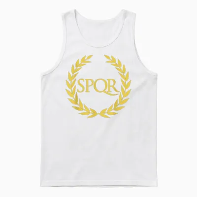 Ancient Rome Spqr T-Shirt, Red, S Unisex Tank Top - White