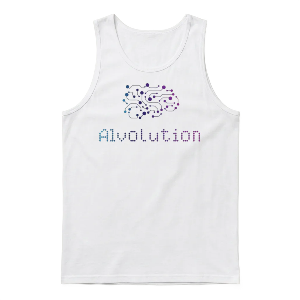 Aivolution Neural Network Logo T Unisex Tank Top - White