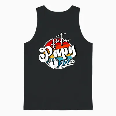 Man Announcement Pregnancy Grand Parents, Gift Future Grandpa 2026 Unisex Tank Top - Black
