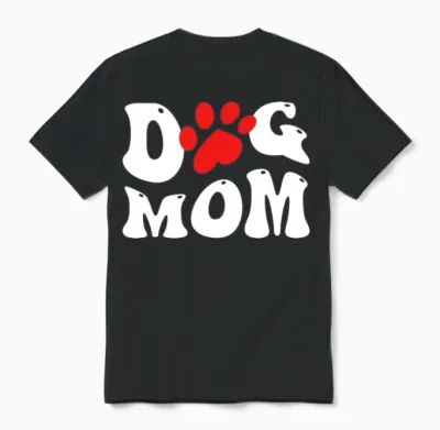 Dog Mom Unisex T-Shirt - Black