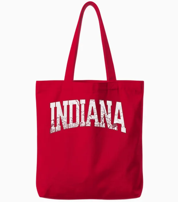 Indiana Vintage City Tote Bags in Red