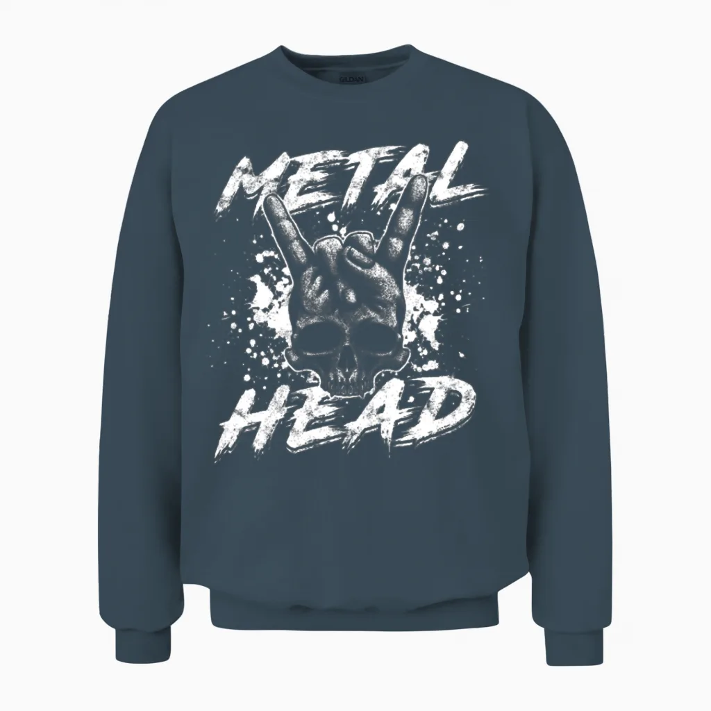 Metal Head - Metal Unisex Sweatshirt in Dark Heather