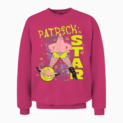 Spongebob Squarepants Patrick Star Fishnets Cartoon Unisex Sweatshirt - Heliconia