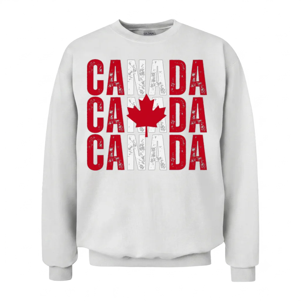 Canada Flag, Canadian Pride Unisex Sweatshirt - White