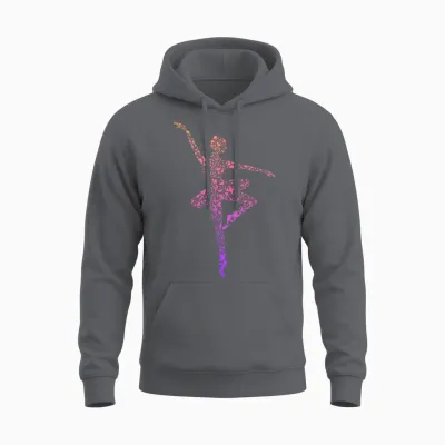 Ballerina Balletttänzerin Damen Ballett Mädchen T-Shirt Schwarz Kurzarm Klassisch Passform S Unisex Hoodie - Charcoal
