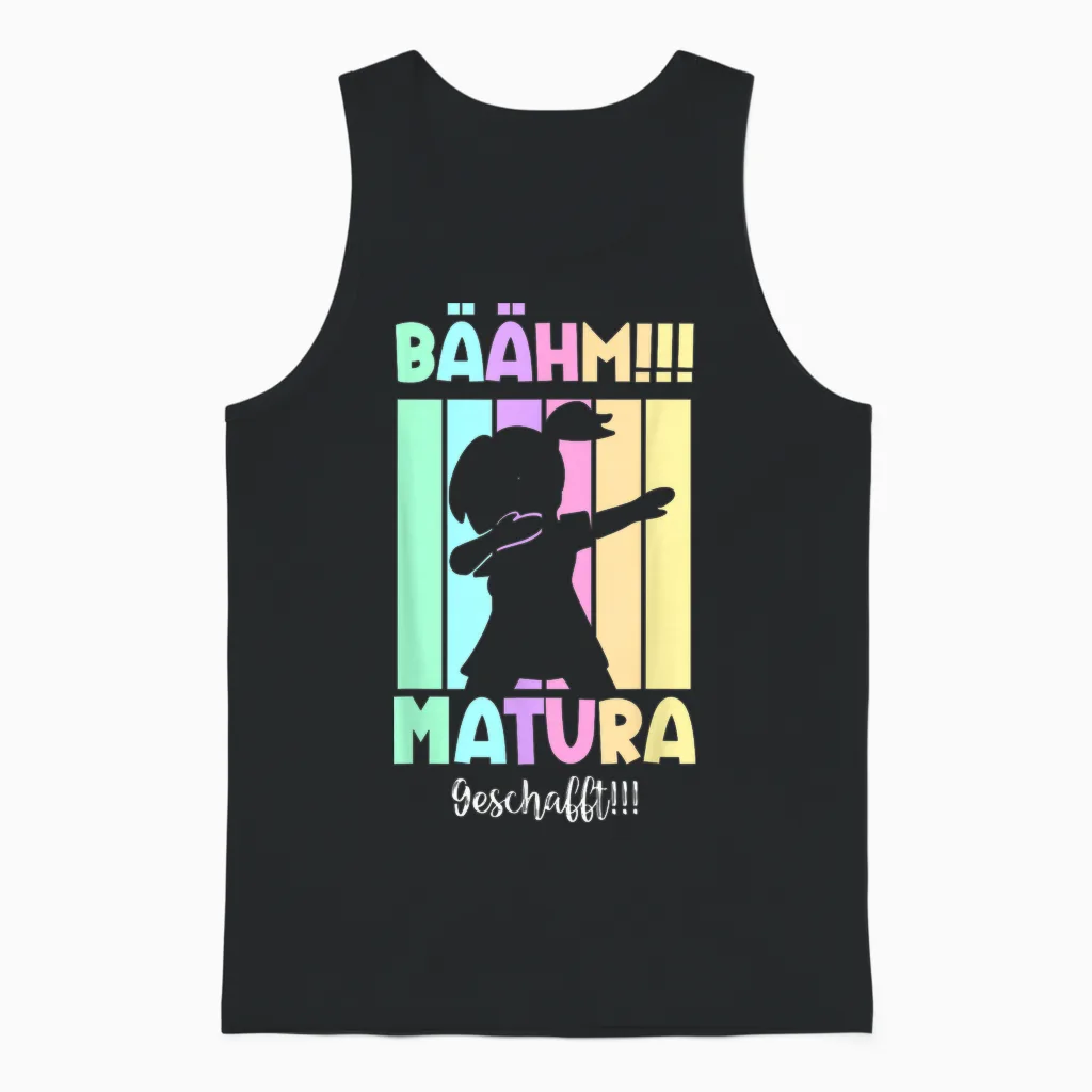 Bäähm Matura Geschafft 2026 Unisex Tank Top in Black