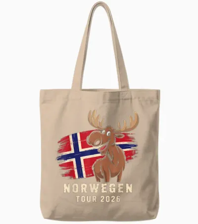 Norwegen Tour 2026 Tote Bags - Natural