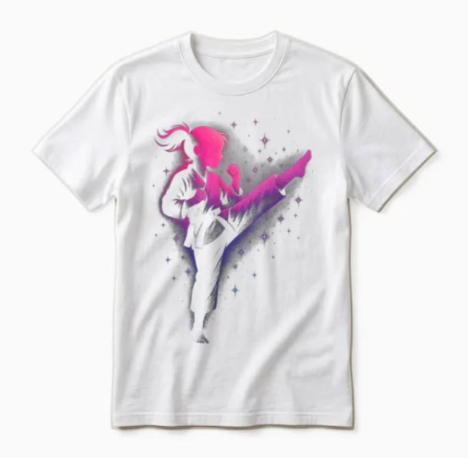 Kung Fu Self Defence Sport Taekwondo Unisex T-Shirt in White