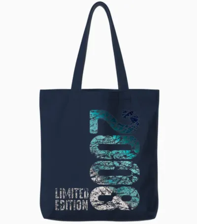 16th Birthday Boy Girl 16 Years 2008 Funny Gift T-Shirt, Black Tote Bags - Navy