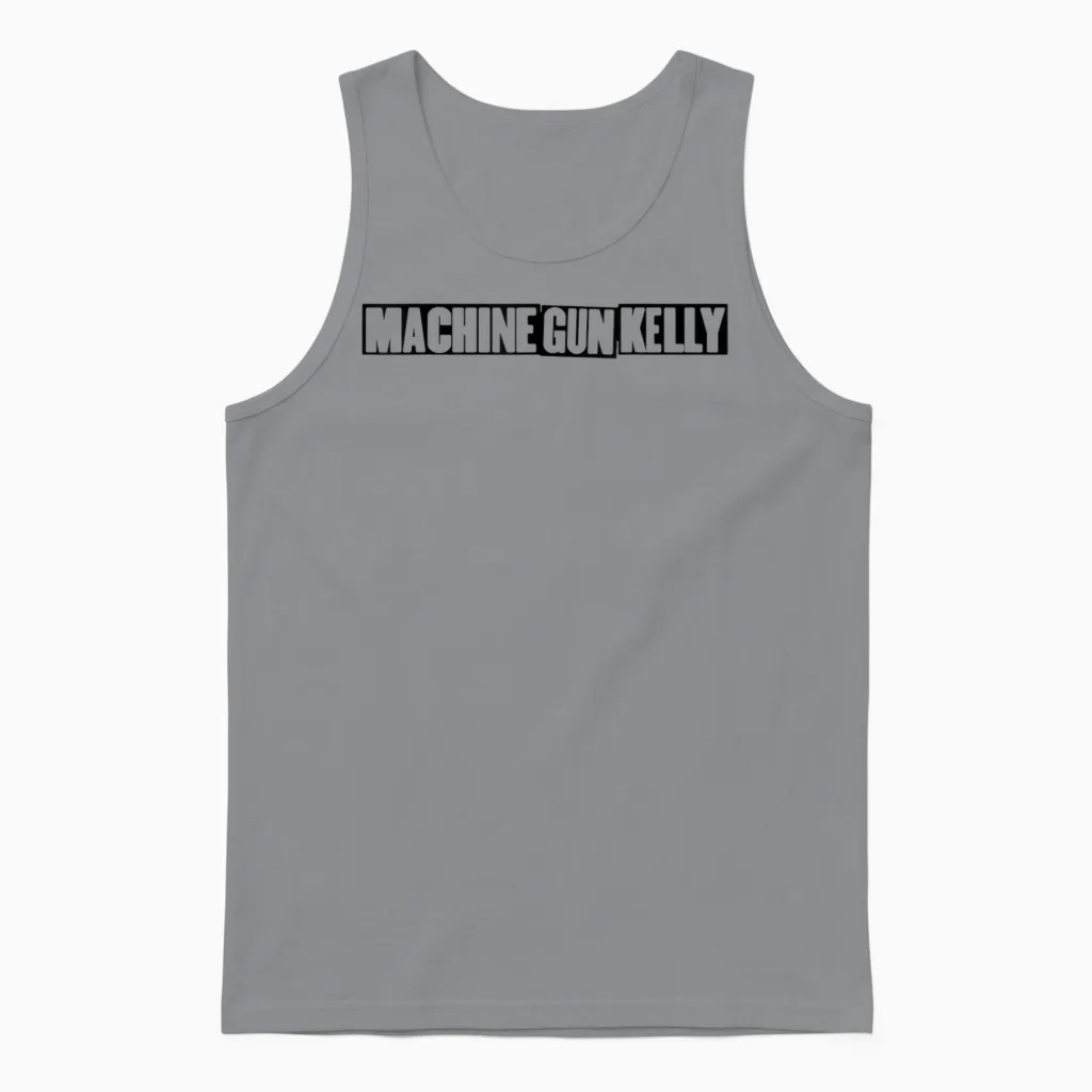 Machine Gun Kelly Official T-Shirt Pink Sleeveless Classic Unisex Adults and Children Small Unisex Tank Top in Sport Grey