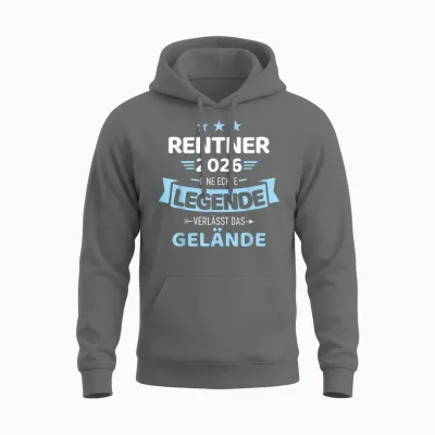 Rentner 2026 a Real Legend Leaves the Terrain Unisex Hoodie - Graphite Heather