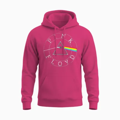 Pink Floyd Rock Band Prism Circle Logo Unisex Hoodie - Heliconia