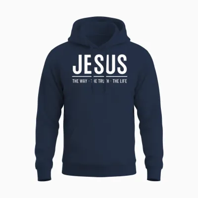Jesus the Way the Truth the Life Unisex Hoodie - Navy