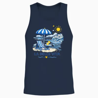 La Dolce Vita Unisex Tank Top - Navy