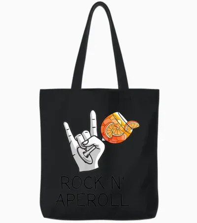 Rock 'n' Aperoll I Aperoller Aperollin Splash Club Jga Fun T-Shirt, White Tote Bags - Black