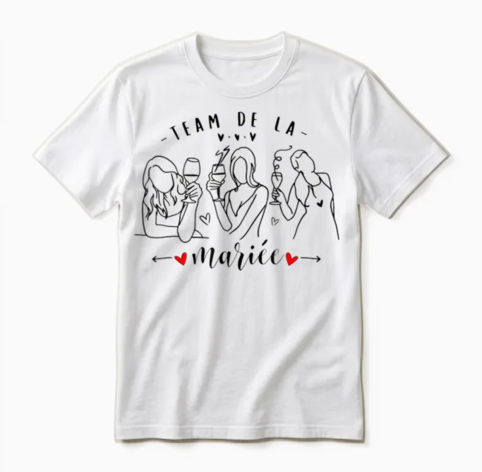 Bride Team Surprise for a Team Bride T-Shirt, White, S Unisex T-Shirt in White