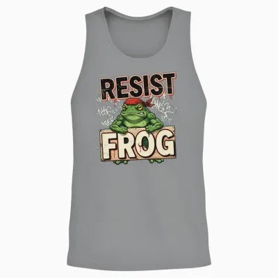 Resist Frog | Portland Frog Protest Resist Unisex Tank Top - Sport Grey