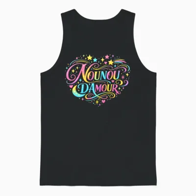 Cadeau Nounou D'amour Original Merci Nourrice Babysitter Unisex Tank Top - Black
