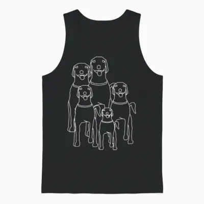 Dog Unisex Tank Top - Black