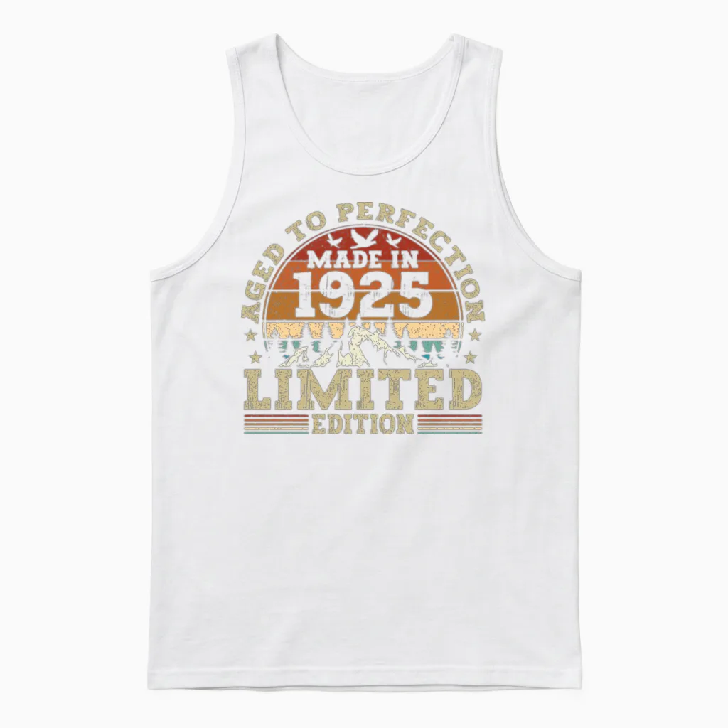 Jahrgang 1925 Retro Vintage Unisex Tank Top - White