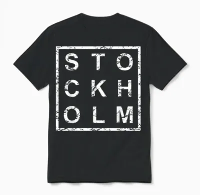 Stylisches Stockholm Schweden Unisex T-Shirt - Black