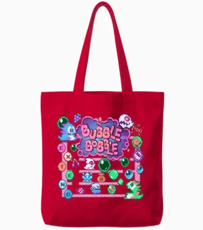 Bobble Bubble Tote Bags - Red