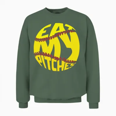 Softball Funny Unisex Sweatshirt - Military Green