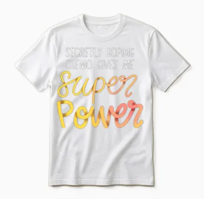 Chemo Secretly Hoping Superpowers Radiation Cancer Unisex T-Shirt - White