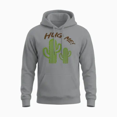 Cactus Retro Unisex Hoodie - Sport Grey