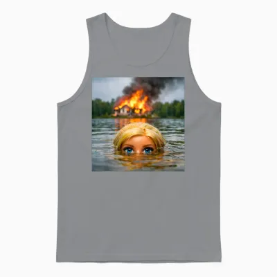 Lustige Puppe Gesicht Kleidung Meme Frauen Männer Vintage Schwimmen Unisex Tank Top - Sport Grey