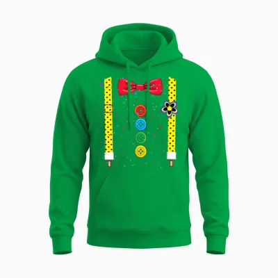 Clown Carnival Costume Clown Costume Clown Fancy Dress Confetti T-Shirt, Black Unisex Hoodie - Irish Green