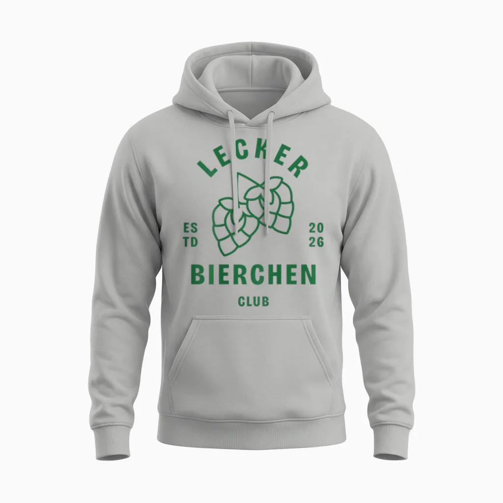 Lecker Bierchen Club Drinking Club Bier Malle Unisex Hoodie in Ash
