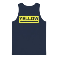 Yellow Retro Green 70s Unisex Tank Top - Navy – 1