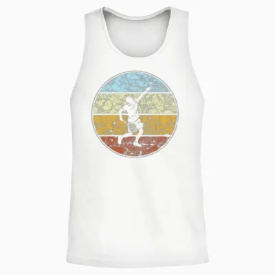 Tennis Retro Unisex Tank Top - White
