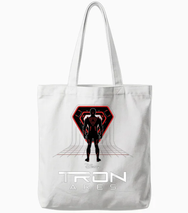 Disney Tron: Ares Digital Grid and Logo Official Movie Tote Bags in White