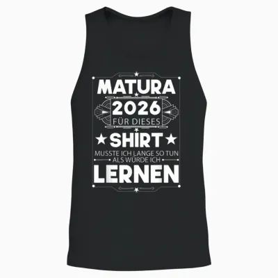 Matura 2026 | Maturant | Maturantin | Abschluss Absolventen Unisex Tank Top - Black