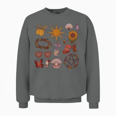 Retro Summer Witch Unisex Sweatshirt - Graphite Heather