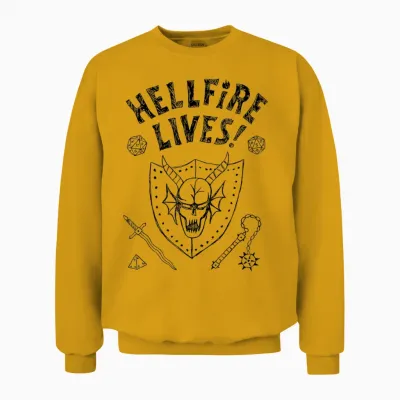 Stranger Things Hellfire Lives! Unisex Sweatshirt - Gold