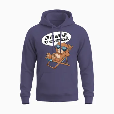 Ich Bin in Rente. Ich Muss Gar Nichts! Für Ruhestand Rentner Unisex Hoodie - Heather Sport Dark Navy