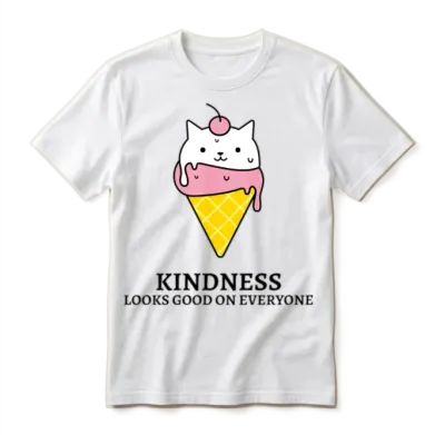 Kindness Looks Good on Everyone Unisex T-Shirt - White