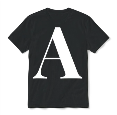 The Letter A Unisex T-Shirt - Black