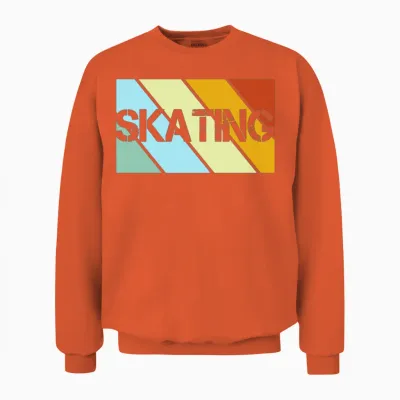 Skating Retro Unisex Sweatshirt - Orange