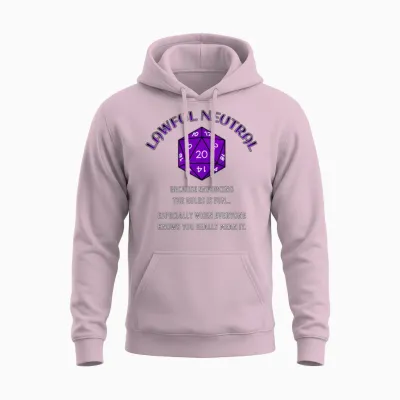 D20 Alignment Ln Unisex Hoodie - Light Pink