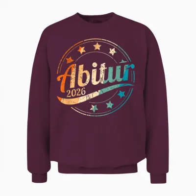 Abitur 2026 Retro Vintage Prüfung Bestanden Abi 2026 Unisex Sweatshirt - Maroon