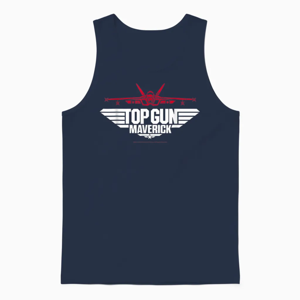 Top Gun Maverick Kampfjet Unisex Tank Top in Navy
