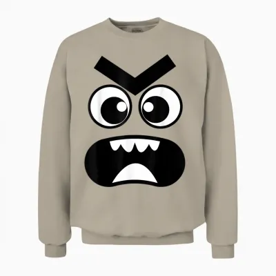 Creepy Carrots Face Funny Halloween Costume Kids and Adults Unisex Sweatshirt - Sand