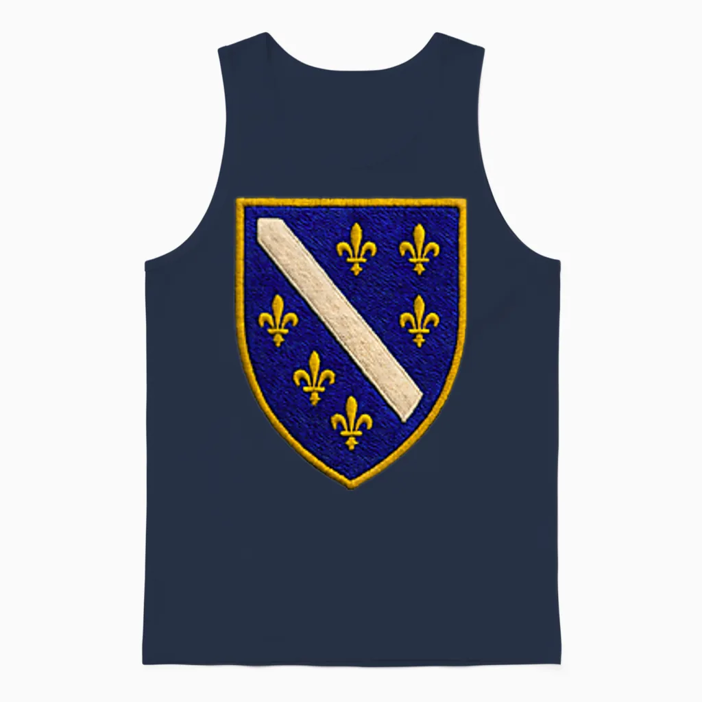 Bosnien-Hercegowina-Erbe | Bosna Lily Shield Unisex Tank Top in Navy