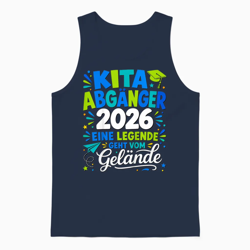 Kita Abgänger 2026 Jungen Legende Geht Vom Gelände Unisex Tank Top in Navy